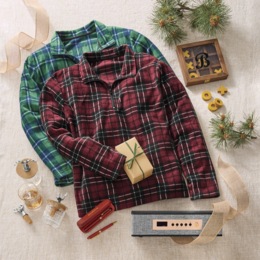 Microfleece Plaid Quarter-Zip, , large