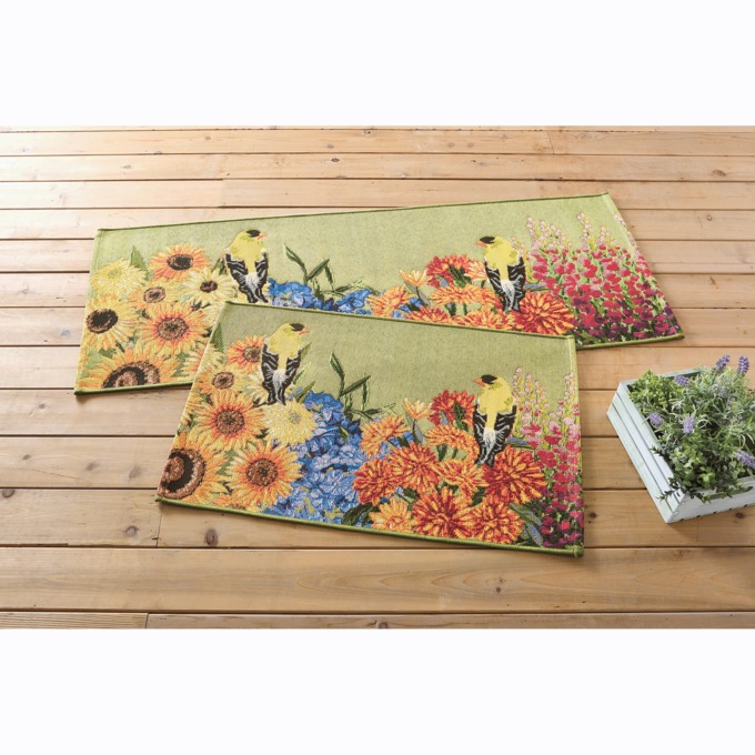 Indoor/Outdoor Garden Birds Rug, , large