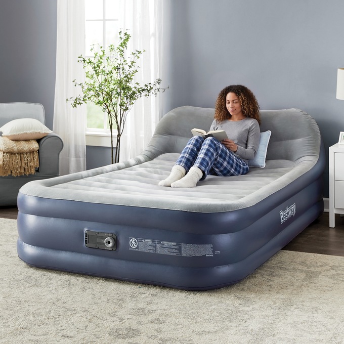 Bestway Tritech Queen-Sized Headboard Air Mattress, , large