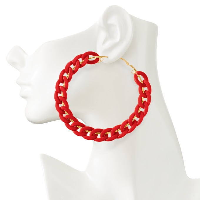 Colorful Link Hoops, , large