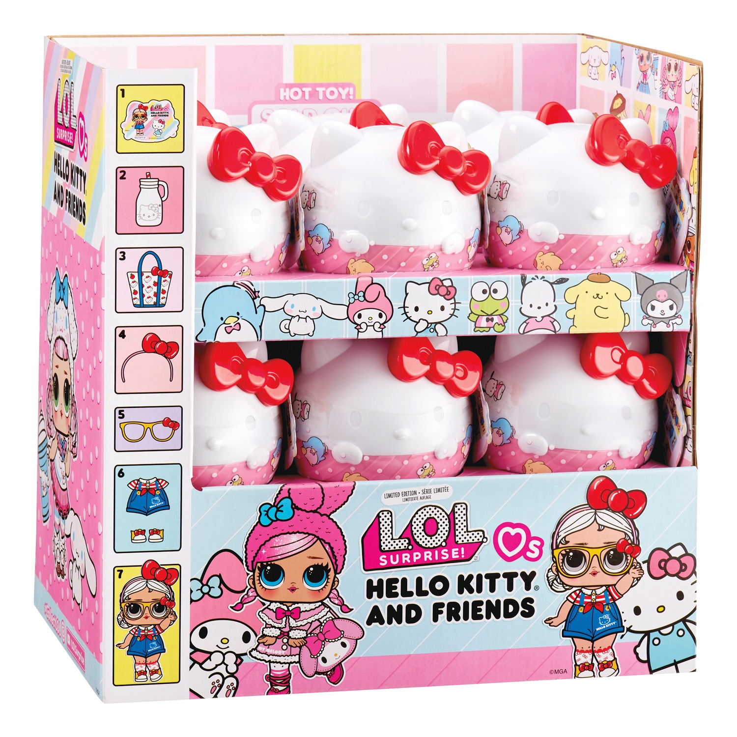 LOL Surprise! Hello Kitty 11個セット LOL Surprise Hello Kitty Collectible Doll | Seventh Avenue