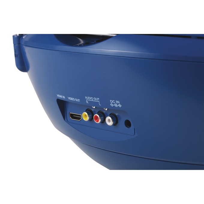 Aiwa Portable 7" Screen DVD Boom Box with Bluetooth, Navy, large