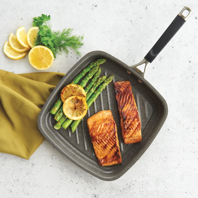 Nordic Ware Verde Ceramic Nonstick Searing Grill Pan, , large