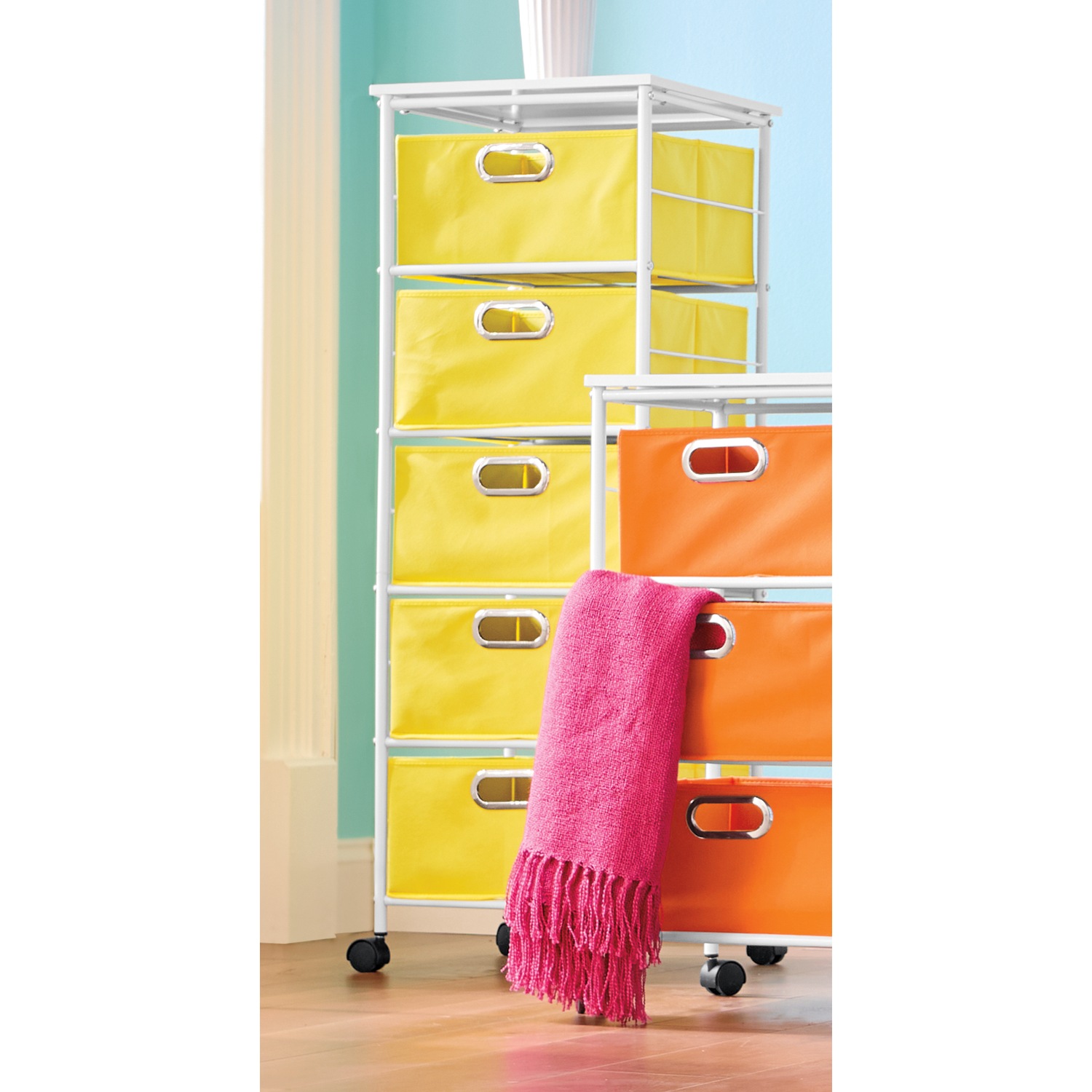 【731さま専用】draw drawers two way tops 3- or 5- Drawer Rolling Cabinet | Seventh Avenue