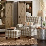 Buffalo Check Armchair and Ottoman, , large