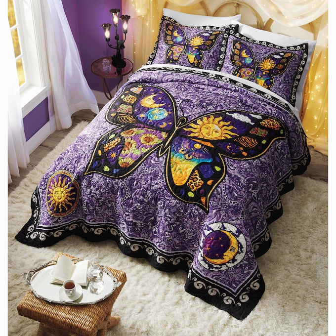 Celestial Butterfly Quilt, , large