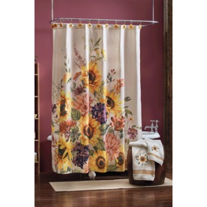 Maren Colorful Floral Shower Curtain, Multi, large