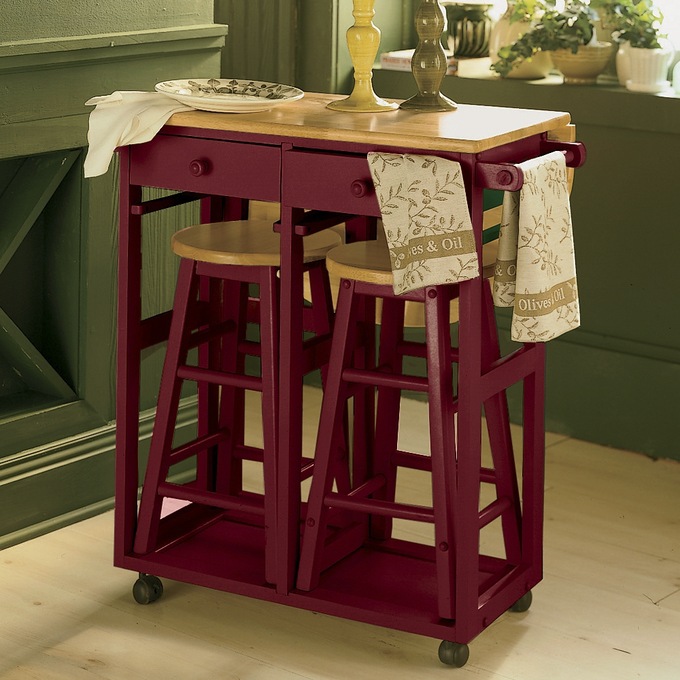 Kitchen Island with Stools, , large