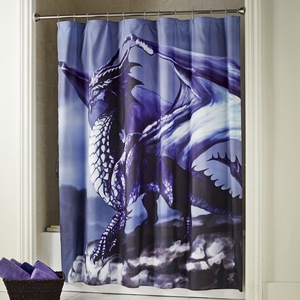 Ethereal Dragon Shower Curtain, , large