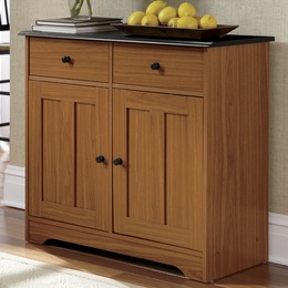 Katie Small Sideboard Cabinet with Drawers, Black Oak, large