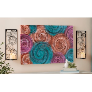 Glitter Swirl Canvas and Sconces - Buy Both and Save, , large