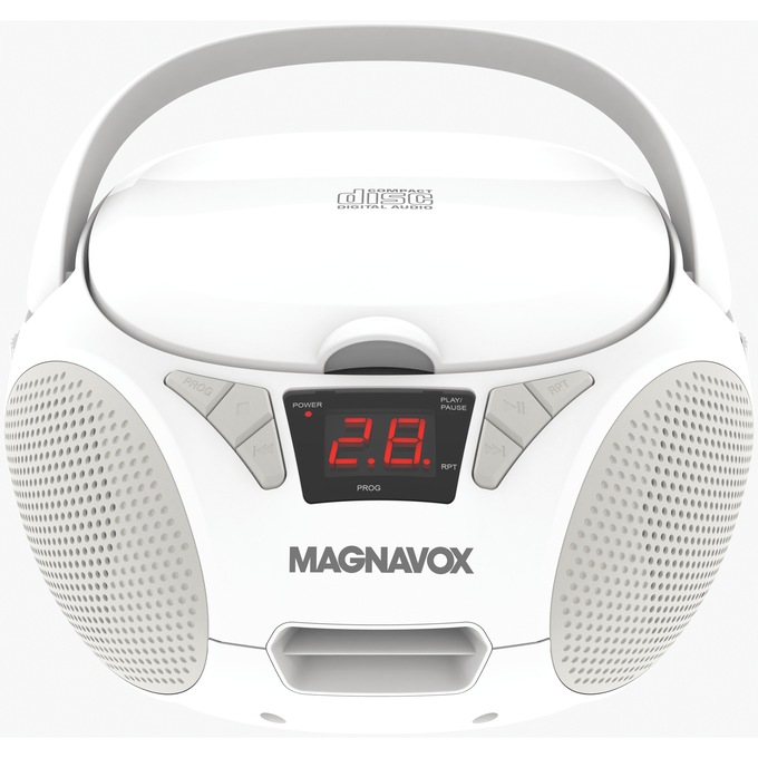 Magnavox Portable CD Boombox, White, large