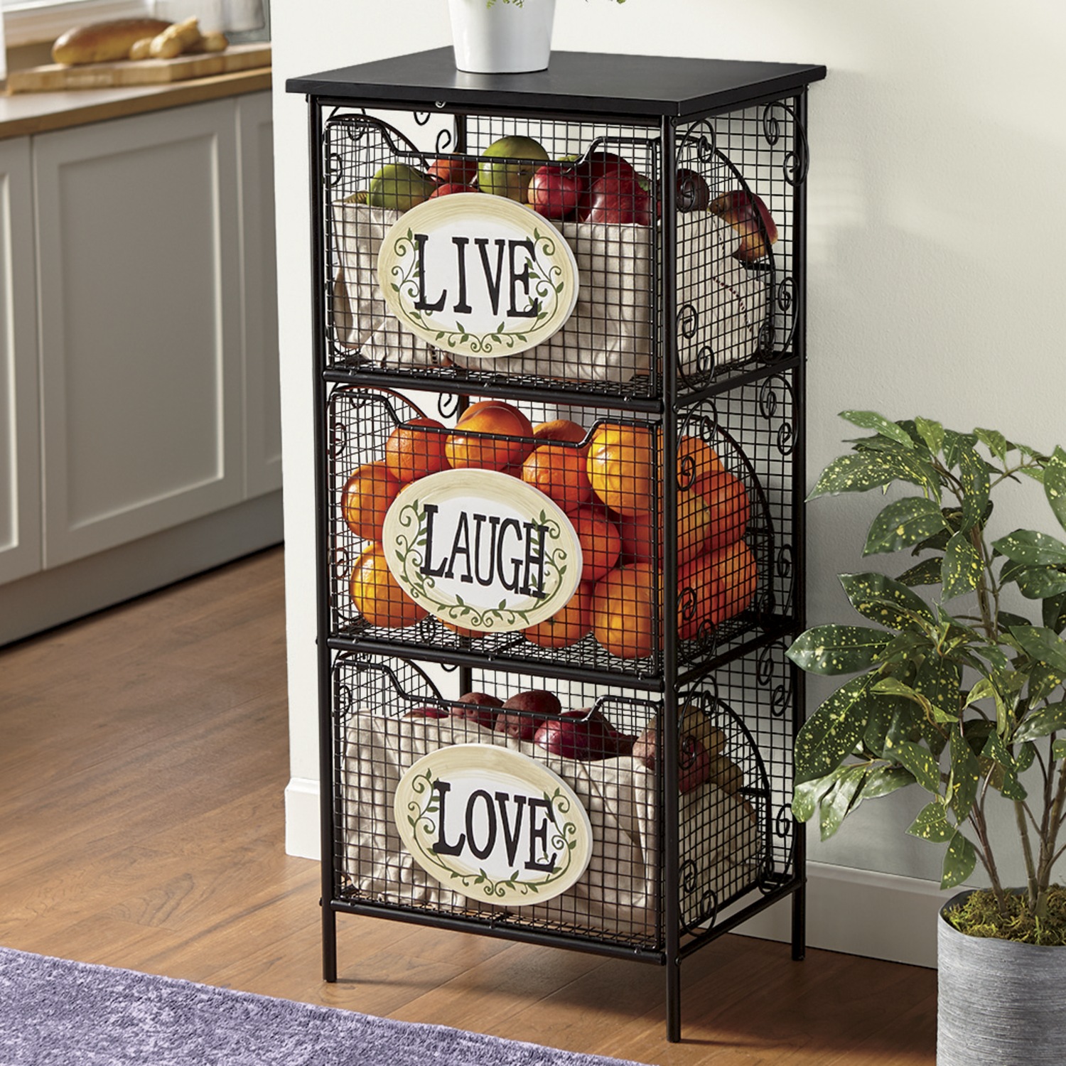 Live Laugh Love Veggie Bin Seventh Avenue