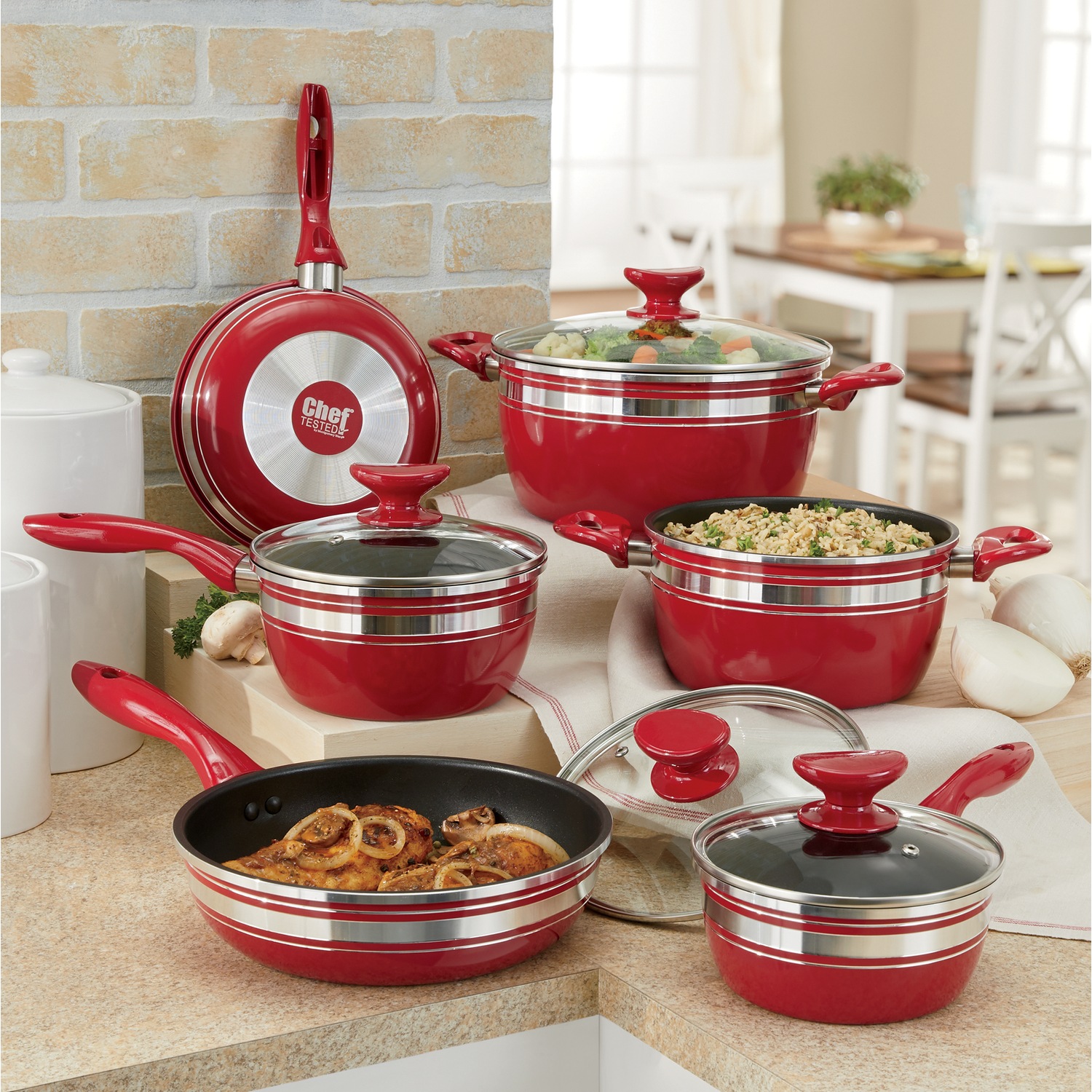 10-Piece Chef Tested® Banded Cookware Set | Seventh Avenue