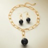 Ball Link Necklace and Earring Set, , large