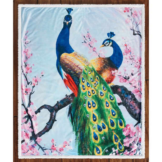 Novelty Sherpa-Backed Throw, , large