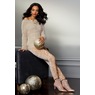Lucinda Sequin Legging, Taupe, large