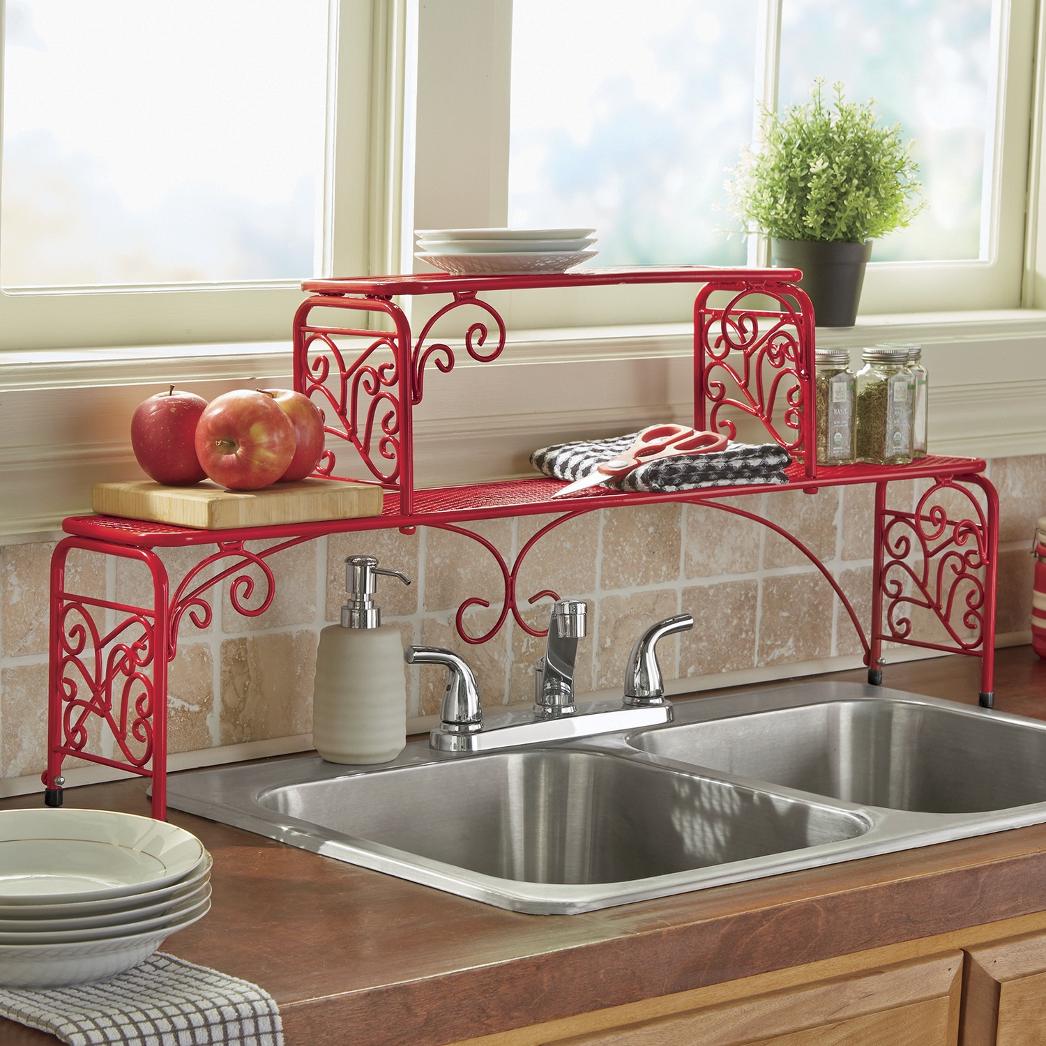 2 Tier Scroll Sink Shelf Seventh Avenue