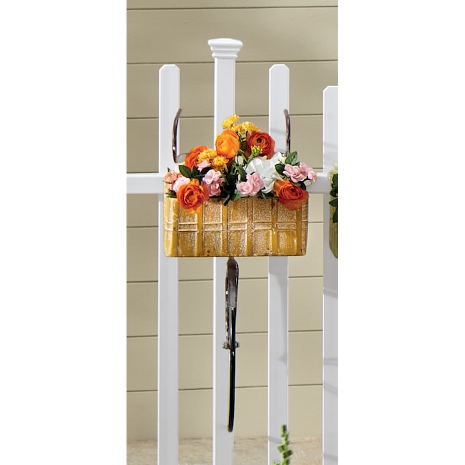 Bike Basket Wall Planter, Yellow, large