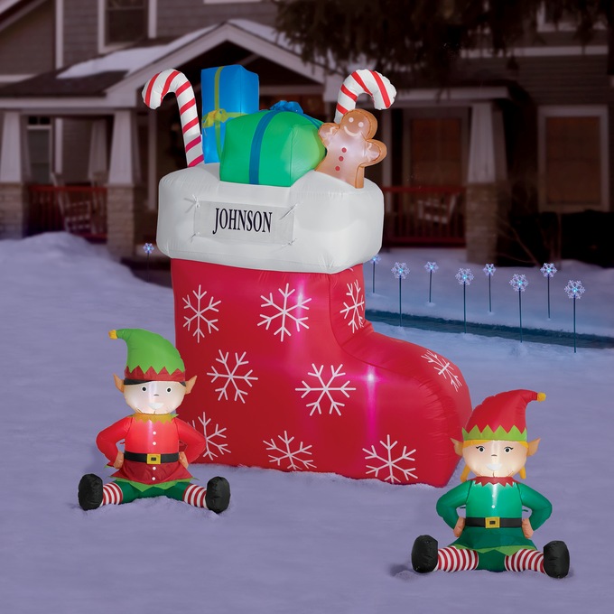 Set of 2 Elf Inflatables, , large