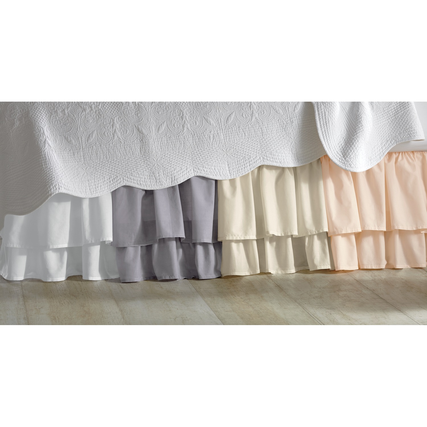 Cottage Voile Bedskirt, Euro Sham and Window Treatments Seventh Avenue