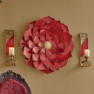 Set of 2 Regal Red Wall Sconces, , large