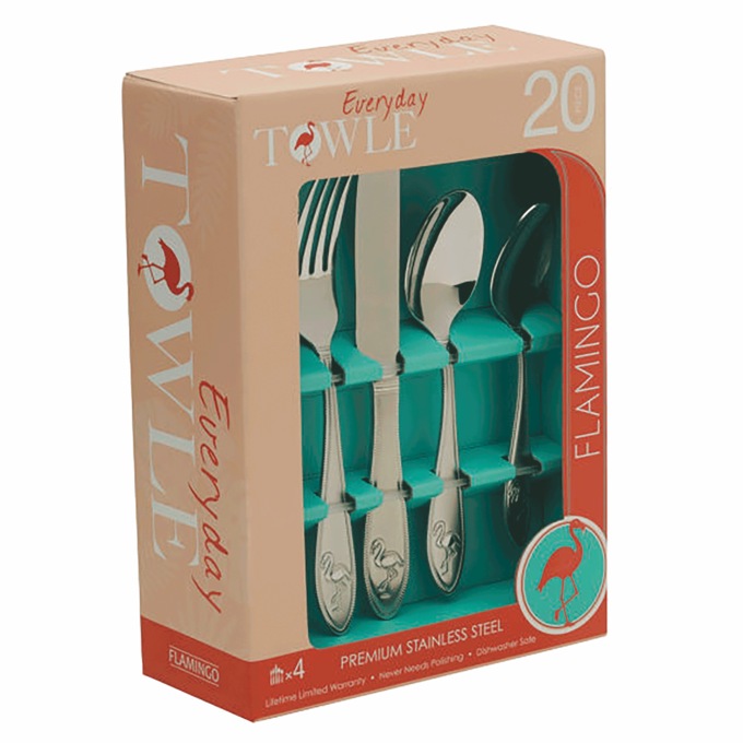 20-Piece Coastal Flatware Set, , large
