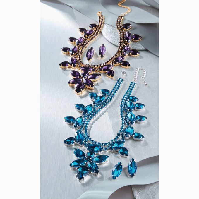 Crystal Marquise/Teardrop Necklace & Earring Set, , large