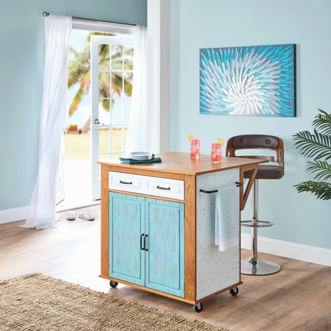 Burleigh Drop-Leaf Kitchen Island, , large