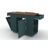 Pantry Kitchen Island, Evergreen, large