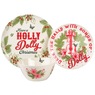 Dolly Parton Holly Dolly Christmas 12-Piece Melamine Dinnerware Set, , large