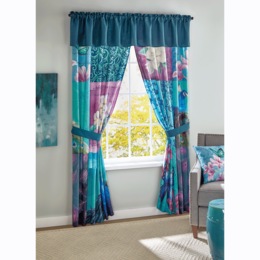 Patchwork Peacock Window Treatments, , large