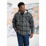 Quilt-Lined Flannel Hoodie, , large