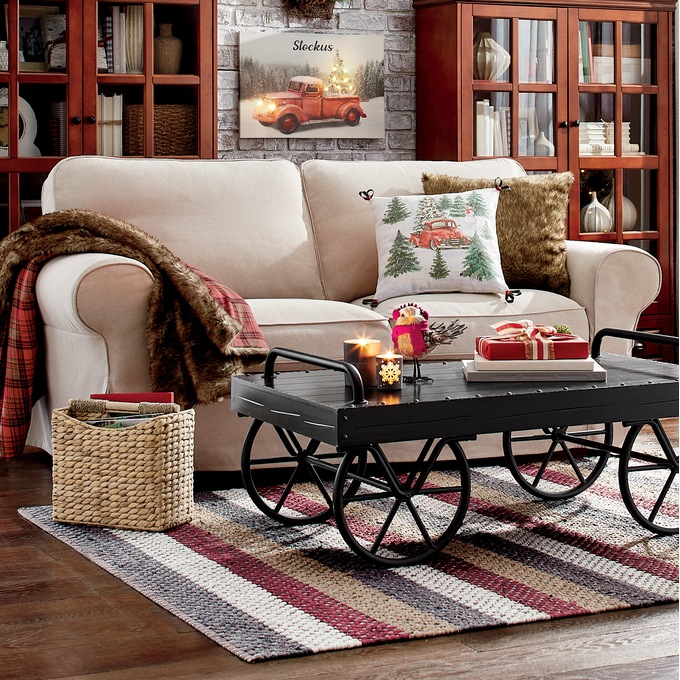 Christmas Truck Pillow, , large