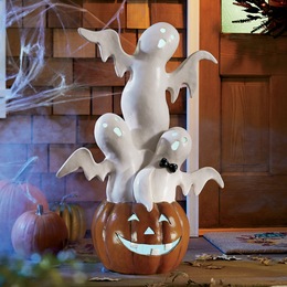 LED Ghosts and Jack-O&#39;-Lantern, , large