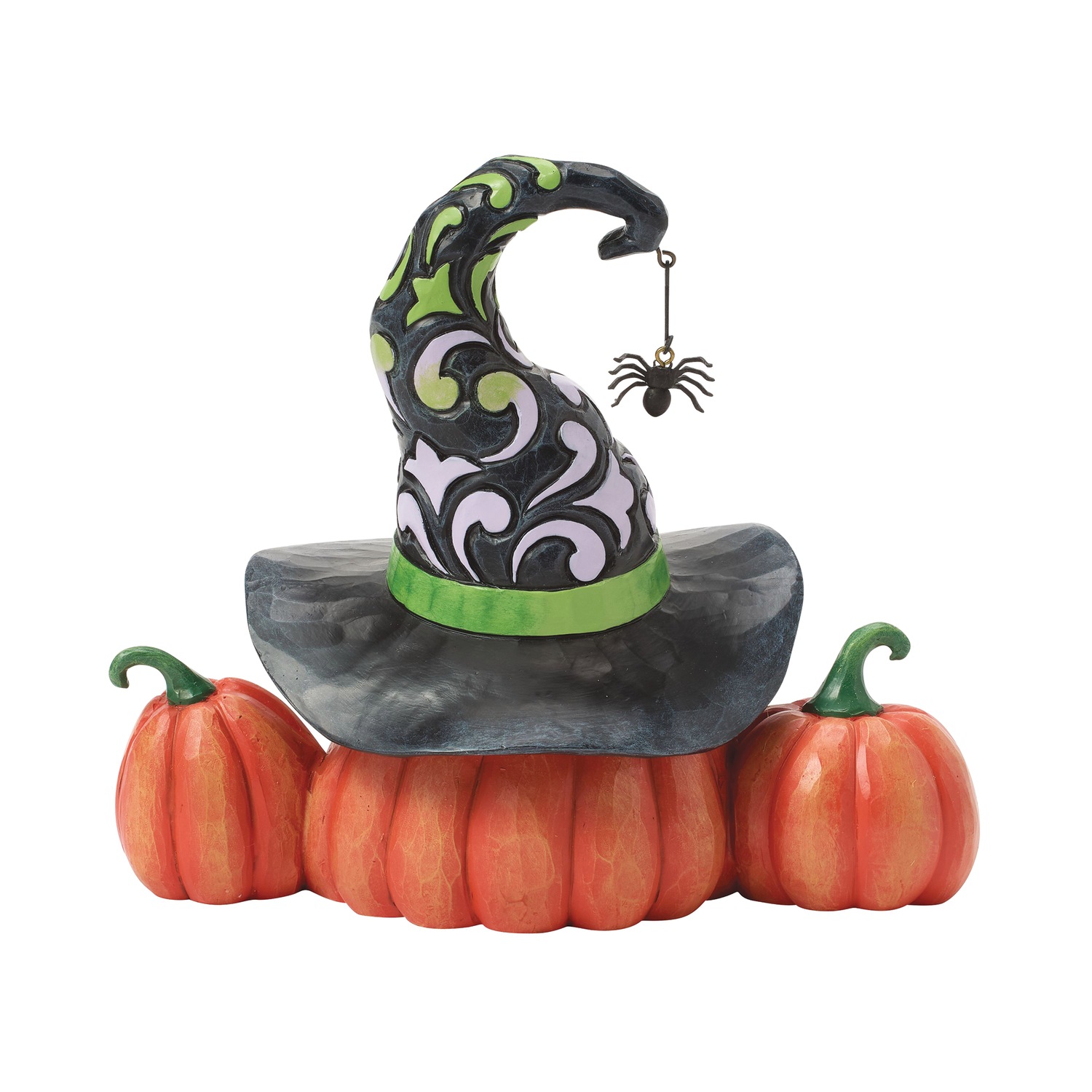 Jim Shore LED Lit Three Jack-O'-Lantern Hand-Painted Figurine