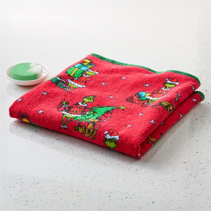 Grinch Hand Towel, , large
