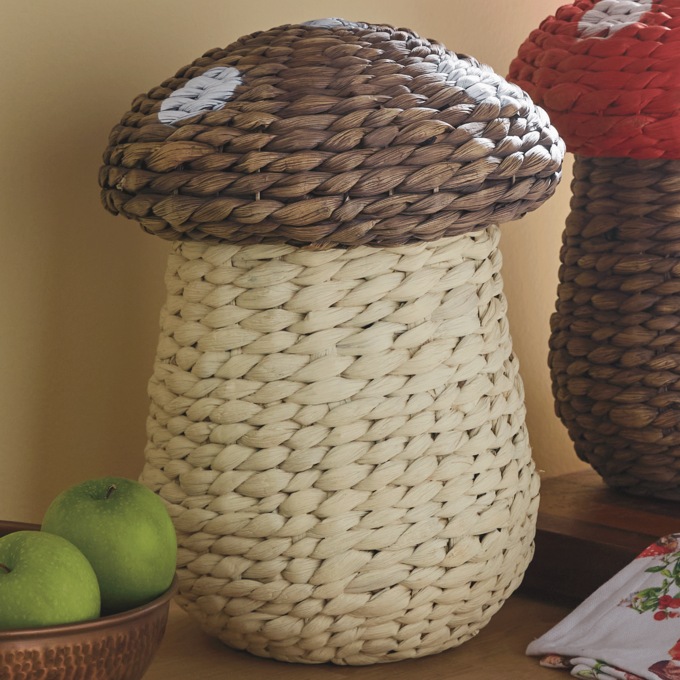 Mushroom Figural Basket, , large