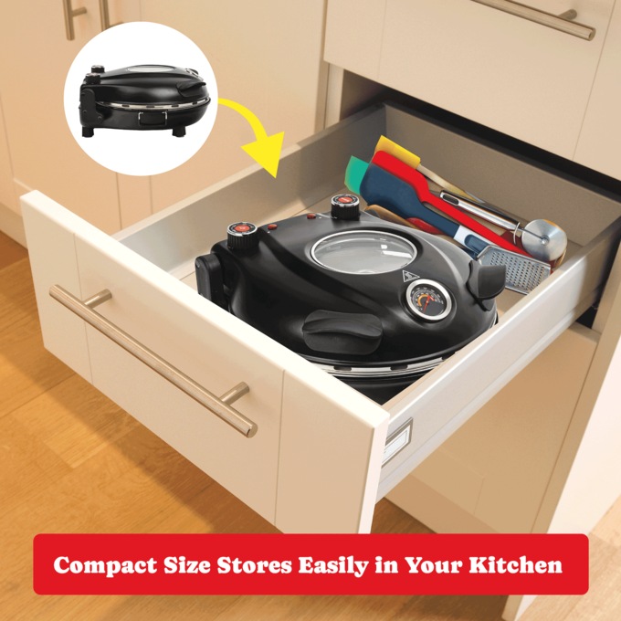 Granitestone Piezano Pizza Oven, Black, large