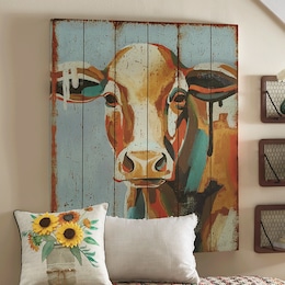 Colorful Cow Wall Art, , large