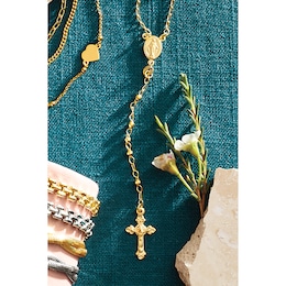 Rosary Cross Necklace, , large
