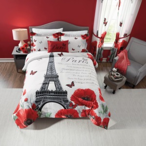 Paris Poppies Comforter Set, , large