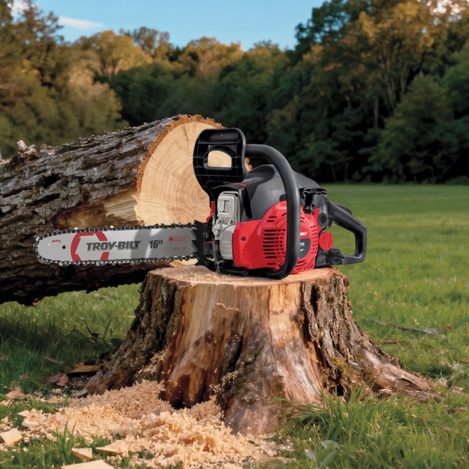 Troy-Bilt 16" Gas Chainsaw, Red, large