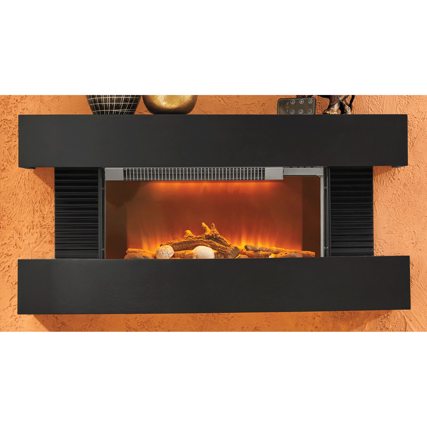 【値下げ】FIRE PLACE TC WIND WALL Contemporary Wall-Mount Fireplace | Seventh Avenue