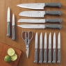 Ginny&#39;s 14-Piece Cutlery Knife Block with Sharpener, Graphite, large