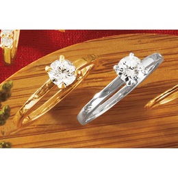 Lab-Made Diamond Solitaire Ring (.50 CTTW), , large