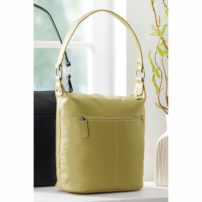 Zip-Top Hobo, Olive Green, large