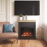 Harbor Electric Fireplace with Mantel, Black, large