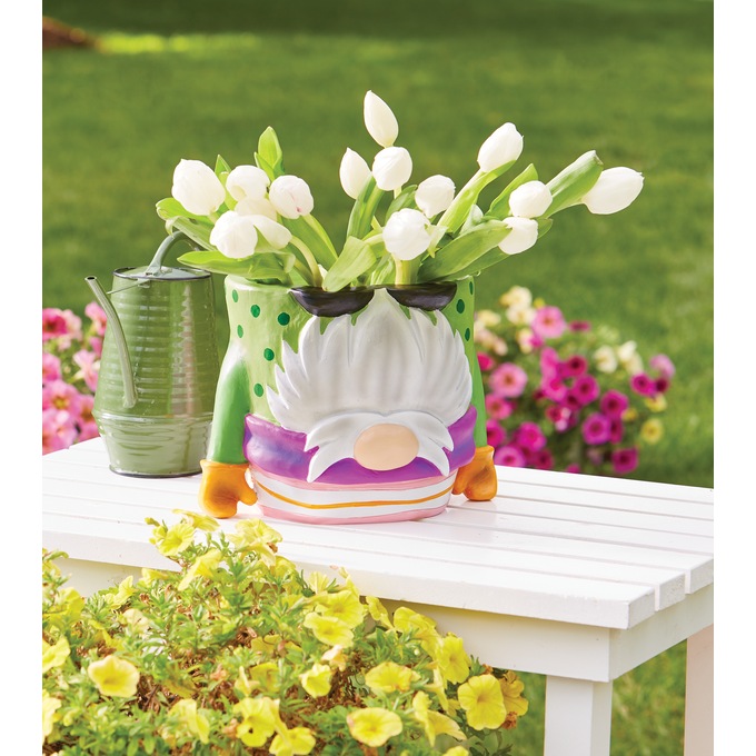 Handstand Gnome Planter, , large