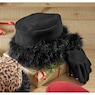 Fleece Hat and Glove Set with Faux-Fur Trim, , large